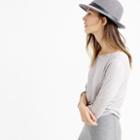 J.Crew Linen boatneck T-shirt in metallic