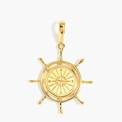 J.Crew Demi-fine 14k gold-plated wheel charm