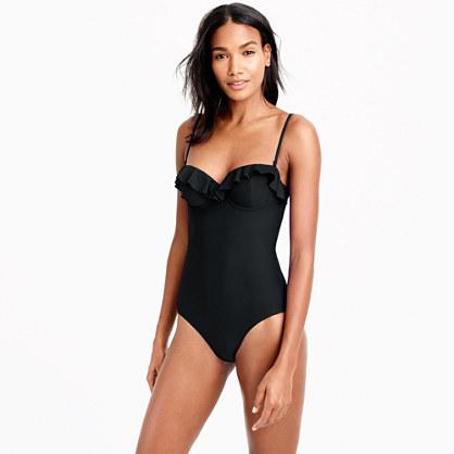 J.Crew Ruffle underwire one-piece swimsuit