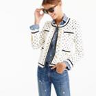 J.Crew Collection polka-dot lady jacket with ruffle chiffon trim