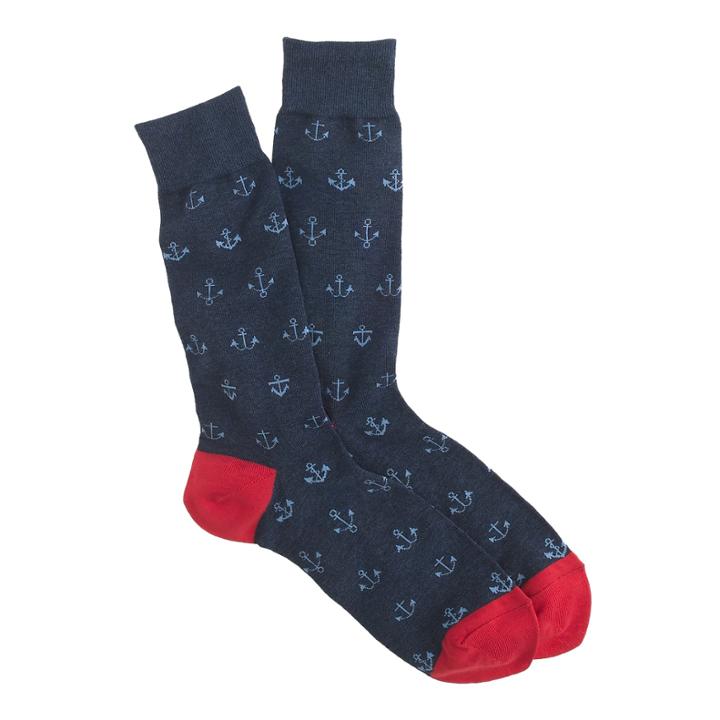 J.Crew Colorblock anchor socks
