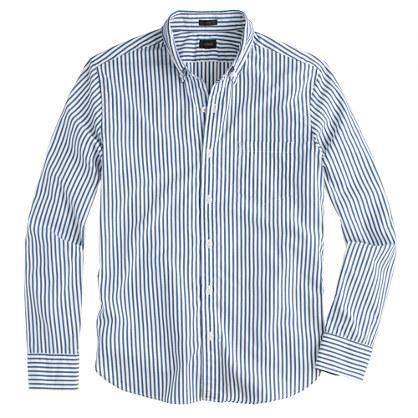 J.Crew Slim Secret Wash shirt in oxbow blue stripe