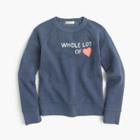 J.Crew Girls' whole lot of love sweatshirt