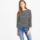 J.Crew Long-sleeve striped crewneck T-shirt