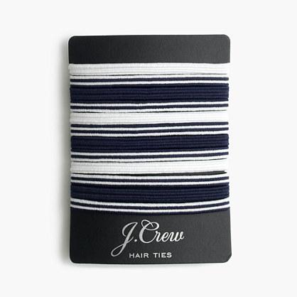 J.Crew Striped elastic hair tie pack