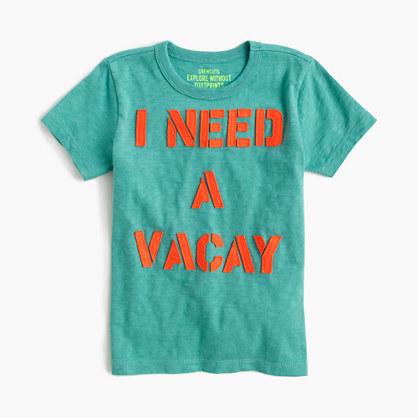 J.Crew Boys' I need a vacay T-shirt