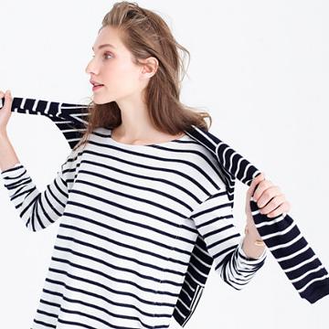 J.Crew Deck-striped tee