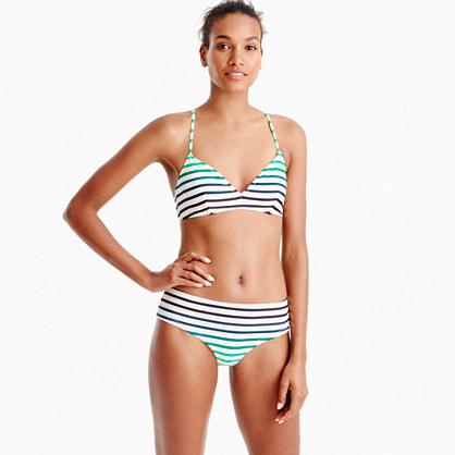 J.Crew French cross-back bikini top in ombr&eacute; stripe