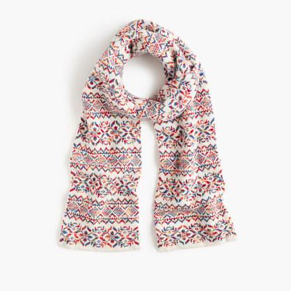 J.Crew Colorful Fair Isle scarf
