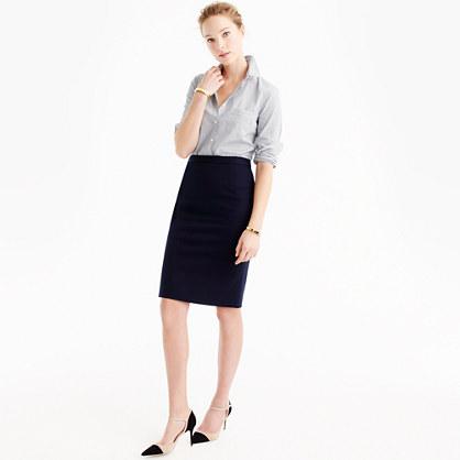 J.Crew Petite pencil skirt in bi-stretch cotton