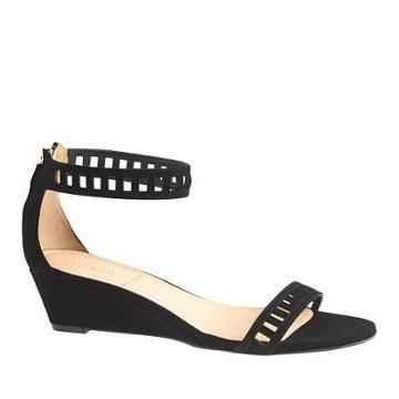 J.Crew Lillian suede lattice low wedges