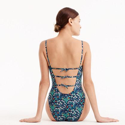 J.Crew Simple one-piece swimsuit in Liberty® alpine pasture