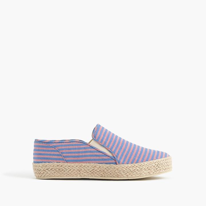 J.Crew Kids' canvas espadrille slip-ons in stripes