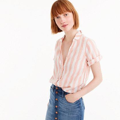 J.Crew Short-sleeve button-up shirt in wide stripe