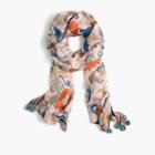 J.Crew Ornate floral scarf