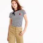 J.Crew Striped painter T-shirt with embellished patch