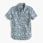 J.Crew Boys' short-sleeve Secret Wash shirt in navy floral