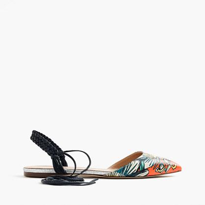 J.Crew Slingback flats in punchy floral