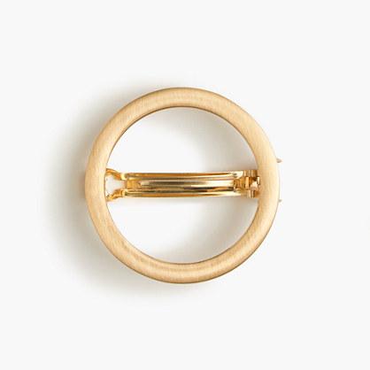 J.Crew Oval barrette in brushed metal