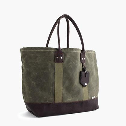 J.Crew Billykirk® waxed canvas tote bag in olive