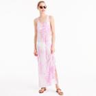 J.Crew Sunwashed cotton maxi dress in pink orchid