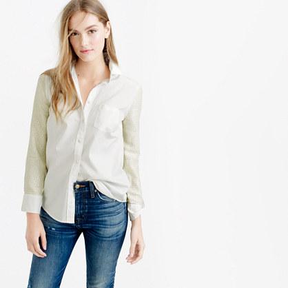 J.Crew Sequin-sleeve shirt