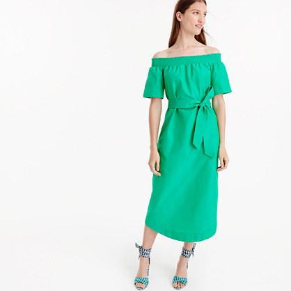 J.Crew Collection off-the-shoulder dress in silk