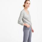 J.Crew Vintage cotton long-sleeve V-neck T-shirt in metallic