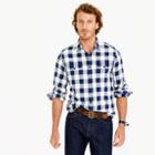 J.Crew Slim midweight flannel shirt in navy buffalo check