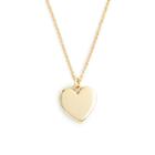 J.Crew 14k gold heart charm necklace with 18 1/2 chain