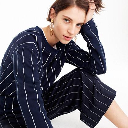 J.Crew Crewneck sweatshirt in pinstripe