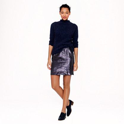 J.Crew Shirttail mini in sequins