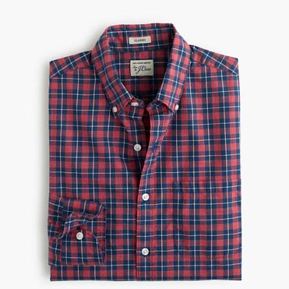 J.Crew Secret Wash shirt in plaid heather poplin