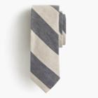 J.Crew English linen-cotton tie in old-school stripe