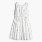 J.Crew Girls' silver floral bow-back dress