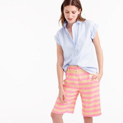 J.Crew Collection short in sequin stripe