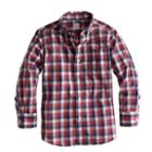 J.Crew Boys' Secret Wash shirt in estate blue check