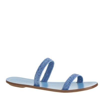 J.Crew Isla raffia slides