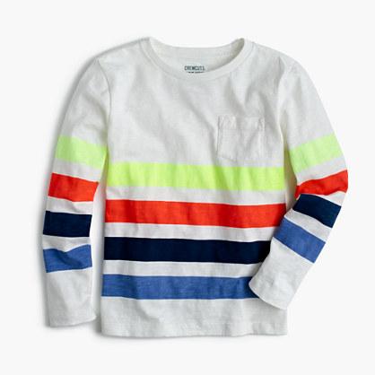 J.Crew Boys' long-sleeve quad-striped T-shirt
