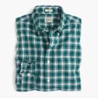 J.Crew Secret Wash shirt in green and white plaid