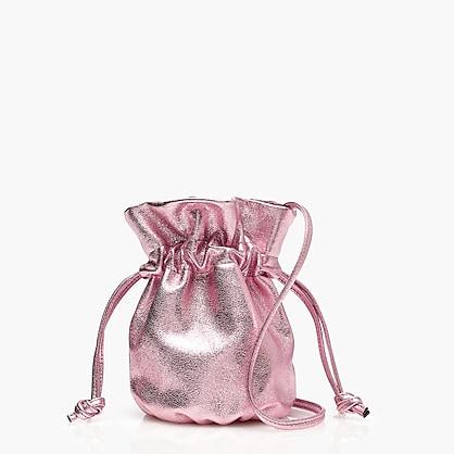 J.Crew Mini crossbody pouch in metallic blush