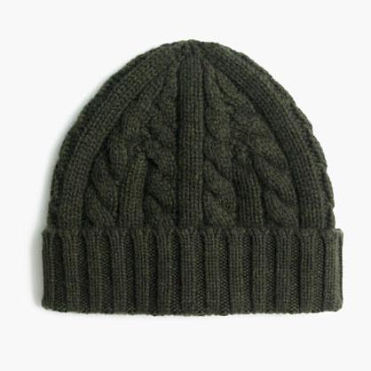 J.Crew Cashmere cable-knit beanie