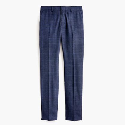 J.Crew Ludlow suit pant in blue glen plaid American wool