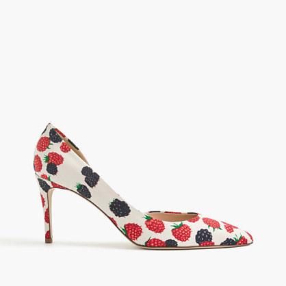 J.Crew d'Orsay pumps in berry print