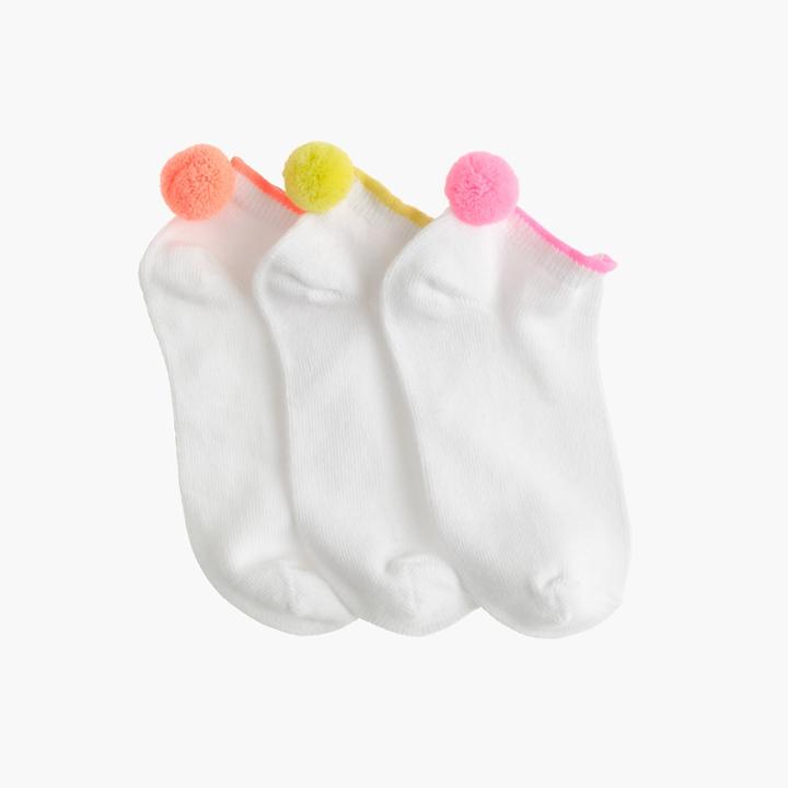 J.Crew Girls' ankle socks three-pack