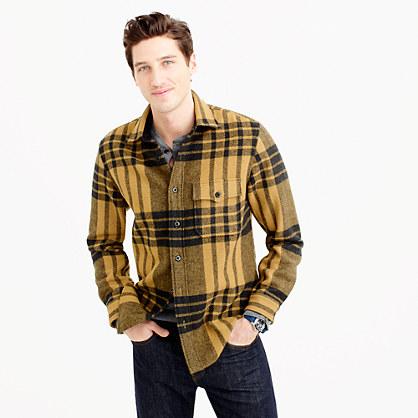 J.Crew Wool-blend shirt-jacket in blanket plaid