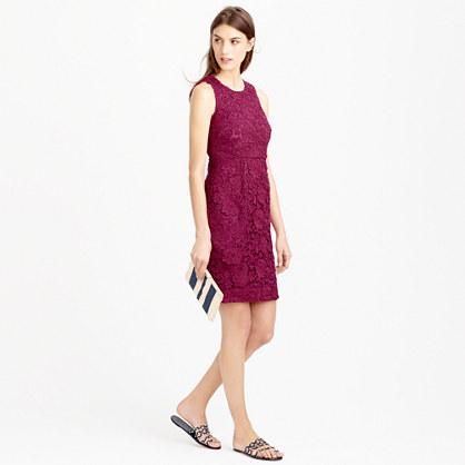 J.Crew Sleeveless floral lace sheath dress