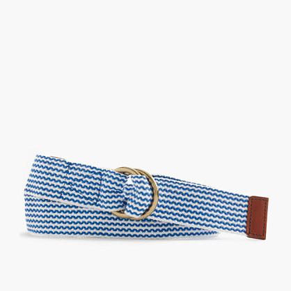 J.Crew Woven belt in chevron print