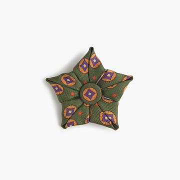 J.Crew Paul Feig for J.Crew green flower lapel pin