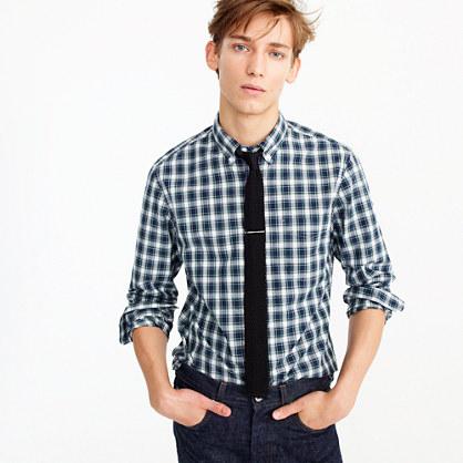 J.Crew Secret Wash shirt in navy plaid